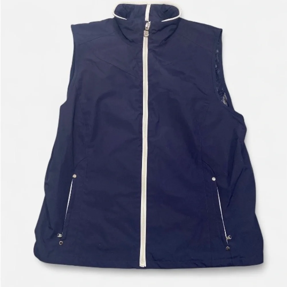 Lauren Ralph Lauren Vest Blue Nylon Performance Sport Mesh Lined Size XL